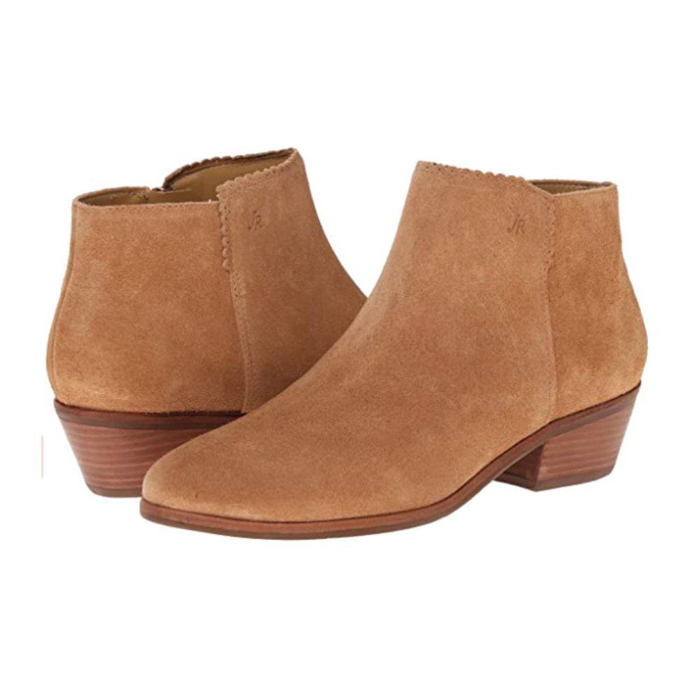 Jack Rogers Bailee Suede Ankle Bootie Tan Size 9.5